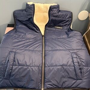 Peloton Navy Blue Cozy Fleece Reversible Vest